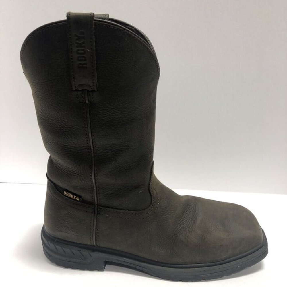 Rocky Men’s Worksmart, Brown Composite Toe Work Boots, Size 8.5 M